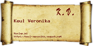 Keul Veronika névjegykártya